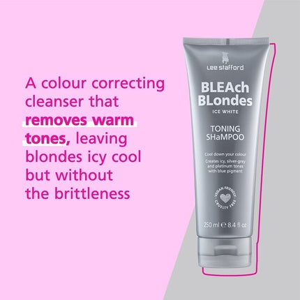 Șampon, Lee Stafford, Bleach Blondes, 250ml, gri