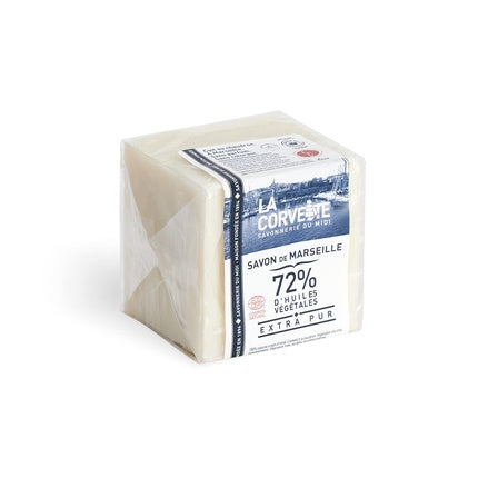 Savon de Marseille La Corvette Extra Pure, 72% ulei vegetal, alb crem