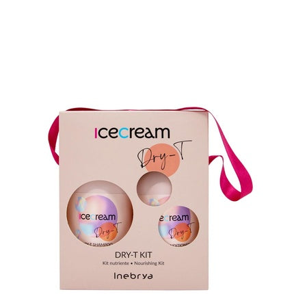 Set Shampoo și Condiționator Dry-T, Inebrya, ambalaj cu curea roz