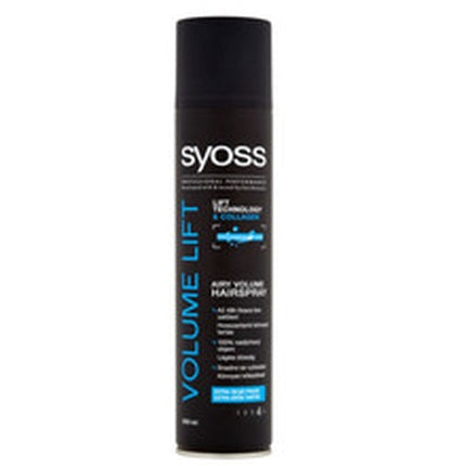 Spray fixativ pentru păr, Syoss, Volume Lift 4, 300 ml, negru