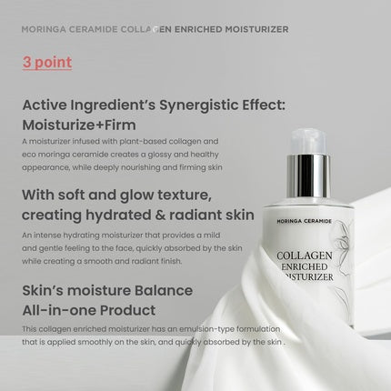 Heimish Moringa Ceramide Collagen Enriched Moisturizer, 120ml