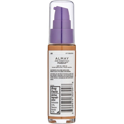 Fundație Almay Age Essentials SPF 15, Medium Deep, 30ml