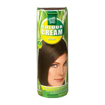 Hennaplus Colour Cream 4 Brown, 99g, cremă vopsea păr naturală