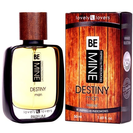 Lovely Lovers Bemine Destiny Man Parfum cu Feromoni, 50 ml, sticlă neagră, capac din lemn