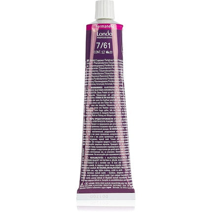 Cremă colorantă păr, Londa, 7/61 Blond mediu cenușiu violet, 60 ml