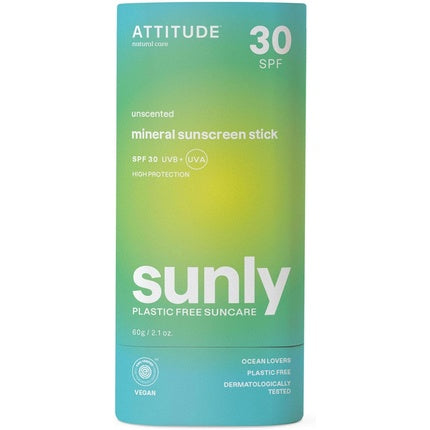 Cremă de protecție solară stick, Attitude, 60g, SPF 30