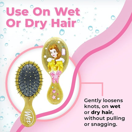 Perie păr Wet Brush Disney Belle Mini Detangler pentru toate tipurile de păr