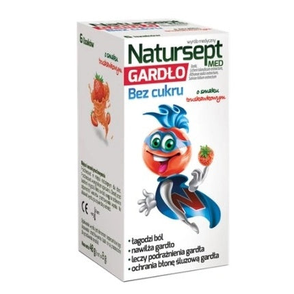 Natursept Med Gardlo Tofeuri fără zahăr, Gust de Căpșuni - 6 Bucăți
