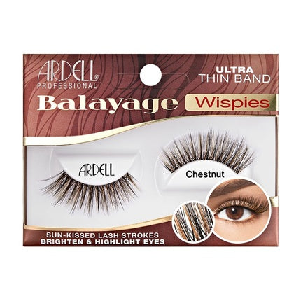 Rimeluri false Ardell Balayage Wispies - Chestnut, bandă ultra subțire