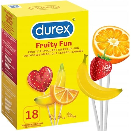Prezervative Durex Fruity Fun, 18 bucăți