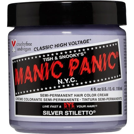 Vopsea de păr, Manic Panic, High Voltage Silver Stiletto, 118ml