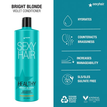 Condiționator Sexy Hair Healthy Bright Blonde Violet, 33.8 fl oz