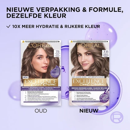 Vopsea de par, L'Oréal Paris, Exzellenz Cool Ultra Ash Blonde