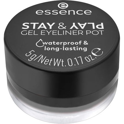 Creion ochi, Essence Stay & Play Gel Eyeliner No. 01, negru, 5 ml