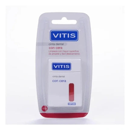 Cinta Dentală Vitis cu Ceară, Oral-B, Design Compact, Culori Roșu și Alb