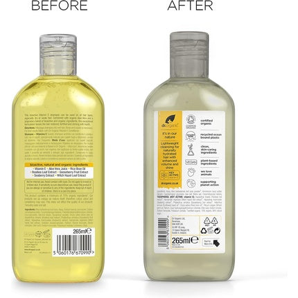 Șampon Dr Organic, Vitamin E, hidratant, 265ml