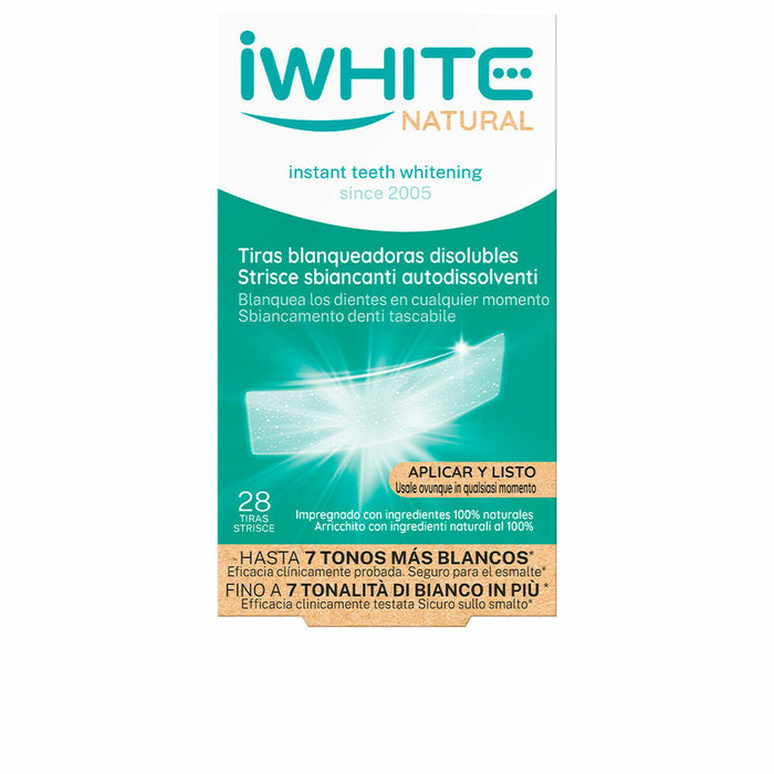 Benzi de albire dentară iWhite Natural, cu dizolvare completă, 28 bucăți