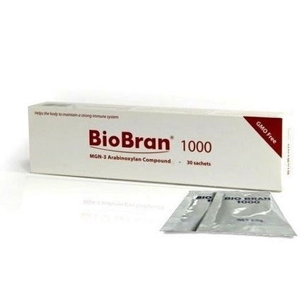 Biobran 1000mg, MGN-3 Arabinoxylan Compound, 30 Sachets