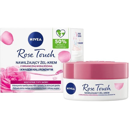 Gel-cremă hidratantă, Nivea, Rose Touch, 50ml