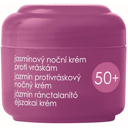 Crema de noapte anti-îmbătrânire Ziaja, model Jasmine, pentru piele matură (50+), 50 ml