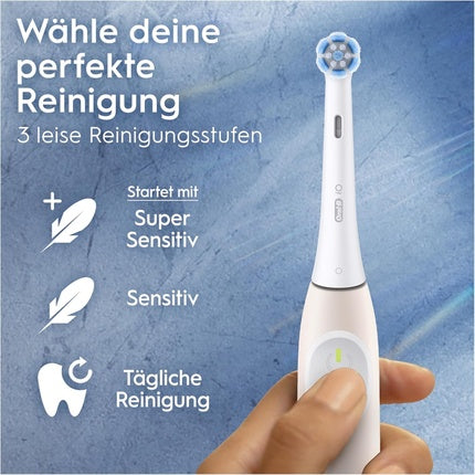 Periuță Electrică Oral-B iO Series 2, Roz Cenușiu, cu Cap și Carcasă de Călătorie