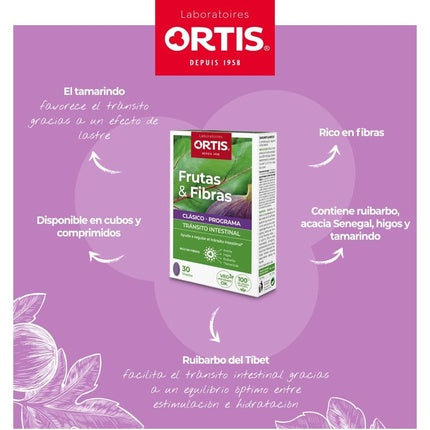 Supliment digestiv, Ortis, Frutta&Fibre, 30 tablete