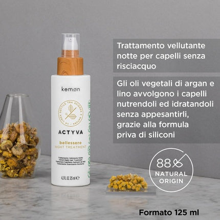 Balsam leave-in, Kemon, Actyva Bellessere Night Treatment, 125 ml