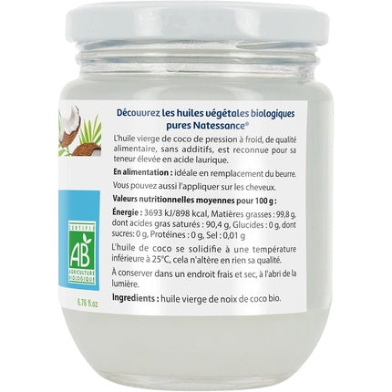 Ulei de corp Natessance Organic Coconut Nourishing Oil 200ml