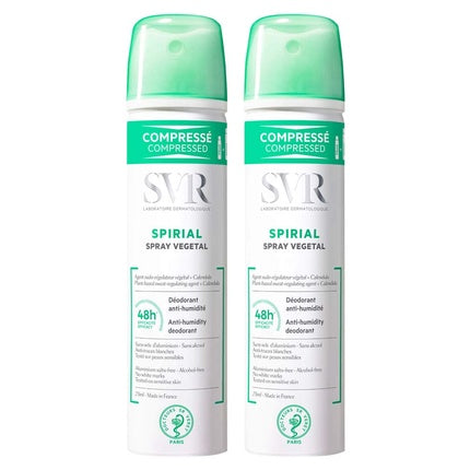 Set 2 x Deodorant Spray SVR Spirial Vegetal, 75ml, Verde, Anti-transpirant