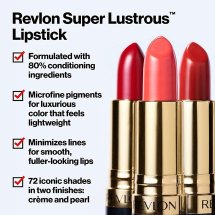 Ruj Revlon Super Lustrous Lipstick Pearl Finish, Pink Pearl, 39 g