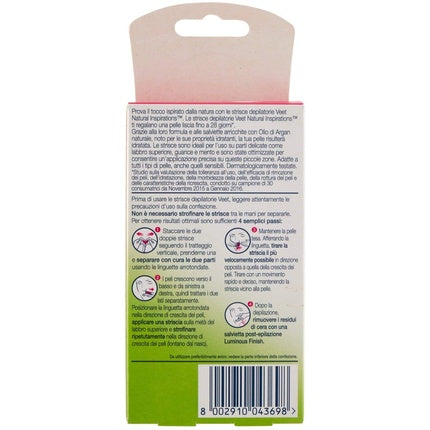 Benzi epilatoare faciale, Veet, Natural Inspirations, 16 benzi