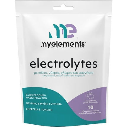 Tablete Efervescente My Elements Electrolytes cu Aromă de Portocală, 10 buc