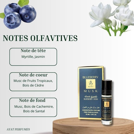 Ayat Perfumes - Ulei de parfum pentru bărbați și femei Blueberry Musk 6ml