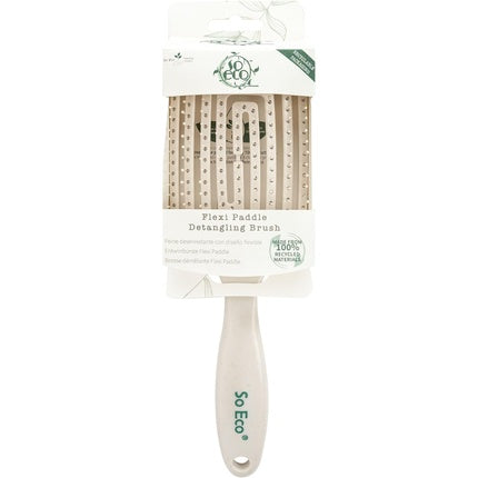 Perie de păr detanglantă So Eco Flexi Paddle, culoare alb crem