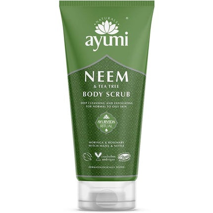 Exfoliant corp, Ayumi, cu Neem si Arbore de ceai, 200ml