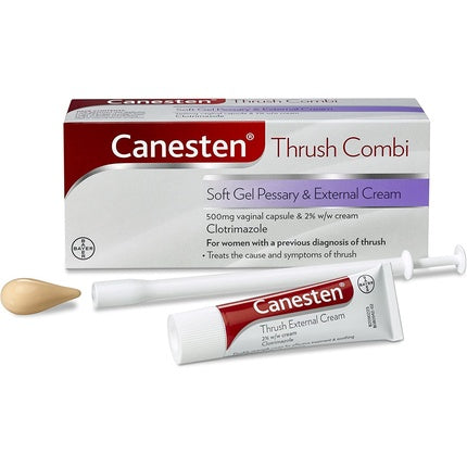 Tratament Canesten Thrush Combi, cremă și capsule, alb-violet