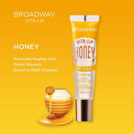 Ruj luciu Broadway VITA-LIP cu Unt de Shea, transparent, 14 ml