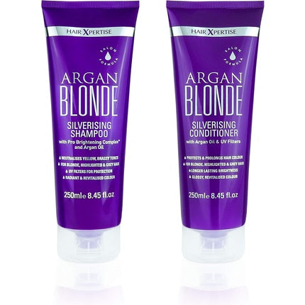 Șampon și Conditioner No Yellow Purple pentru păr blond, gri și cu balayage, 500 ml