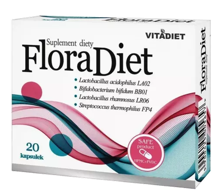 Supliment Dietar Vitadiet FloraDiet 20 capsule