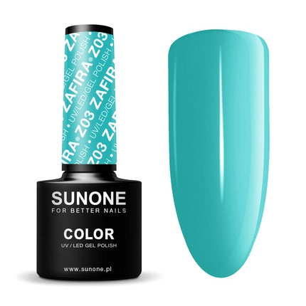 Gel Polish Sunone Z03 Zafira, Culoare Turquoise, Capacitate 5ml