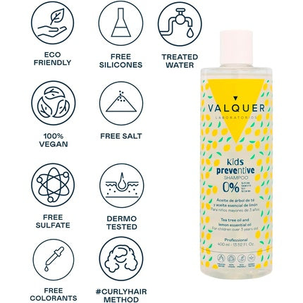 Șampon Preventiv Anti-Pediculoză Valquer Laboratorios pentru Copii, 400 ml