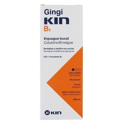 Kin Gingi B5 Enjuague Bucal 500 ml, Sabor mentă suavă