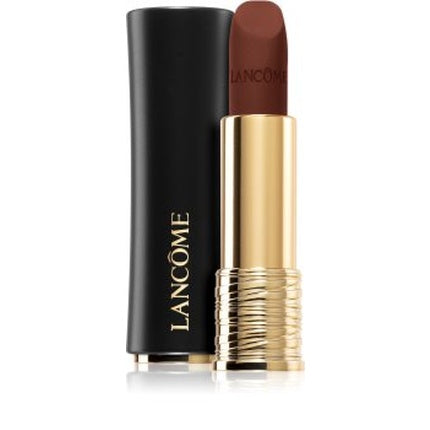 Ruj Matte, Lancôme L'Absolu Rouge Drama Matte, Culoare Maro Ciocolatiu, Ambalaj Metalic Auriu