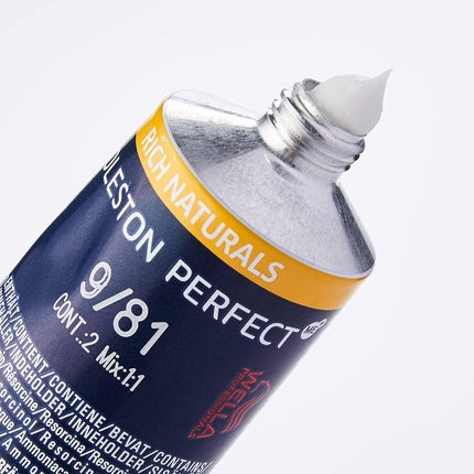 Vopsea de păr, Wella, Koleston Perfect ME+ 9/81, Blond deschis perlat cenușiu, 60ml