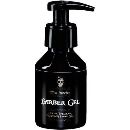 Gel de bărbierit Men Stories Precision, 100ml, sticlă neagră cu pompă