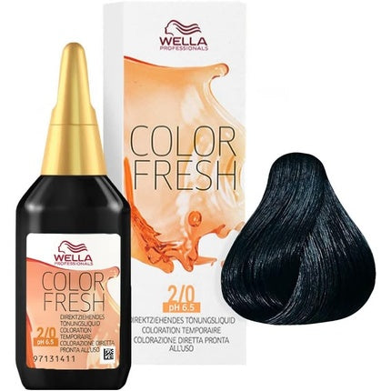 Vopsea Păr Wella, Colour Fresh, No. 2/0 Negru, 75ml