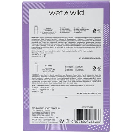 Set Makeup Wet 'N' Wild Glow Me Up Primer Serum & Fond de Ten Brightening