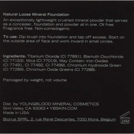 Fond de ten pudră Youngblood - Natural Loose Mineral Foundation Fawn, 10g