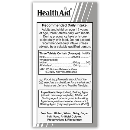 Supliment alimentar, HealthAid, Kelp, 240 comprimate