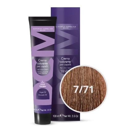 Crema colorantă pentru păr Lisap Mucida, 7/71 Castaniu mediu argintiu, 100ml